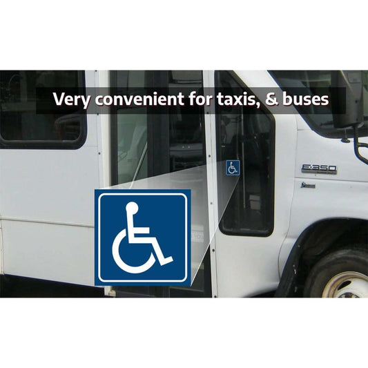 Disabled Stickers Kit with International Wheelchair Accessibility Symbol, 4-piece waterproof vinyl decals for indoor and outdoor use