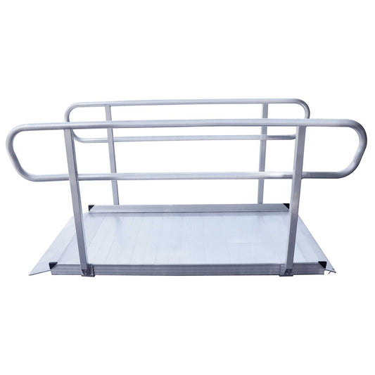 Kartrite 6ft portable aluminium wheelchair ramp with handrails and non-slip surface for safe mobility access
