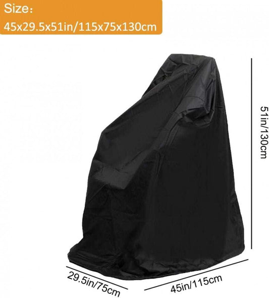 Waterproof universal wheelchair cover 130x115x75 cm with adjustable drawstring and UV protection