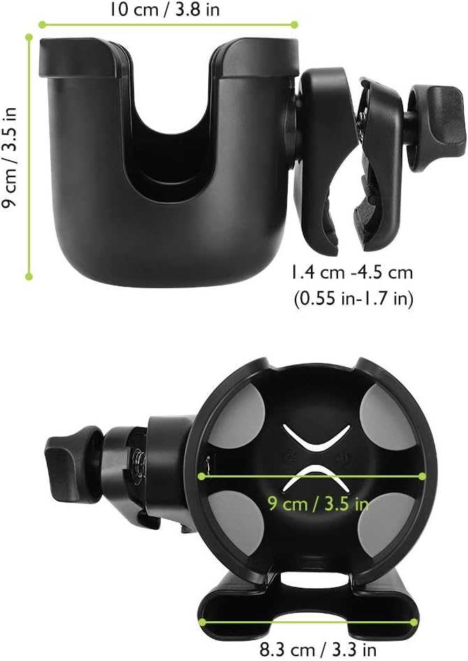 2-in-1 walker cup holder with phone holder attached to a wheelchair handlebar