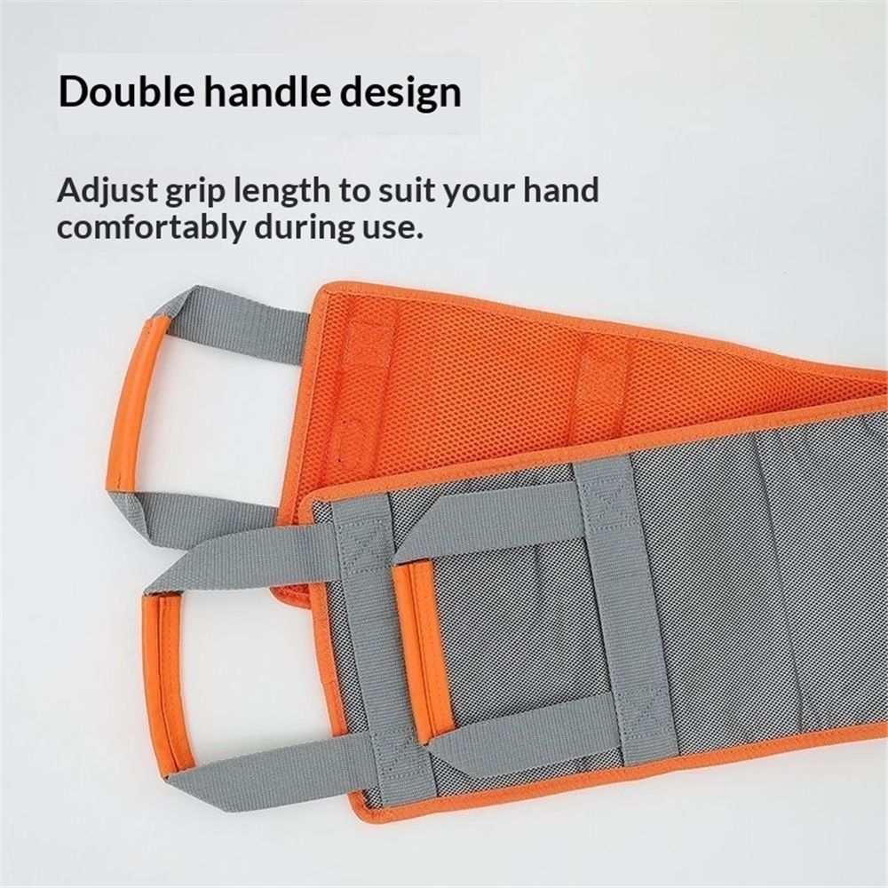42in padded bed transfer sling with handles for safe patient mobility and caregiver assistance