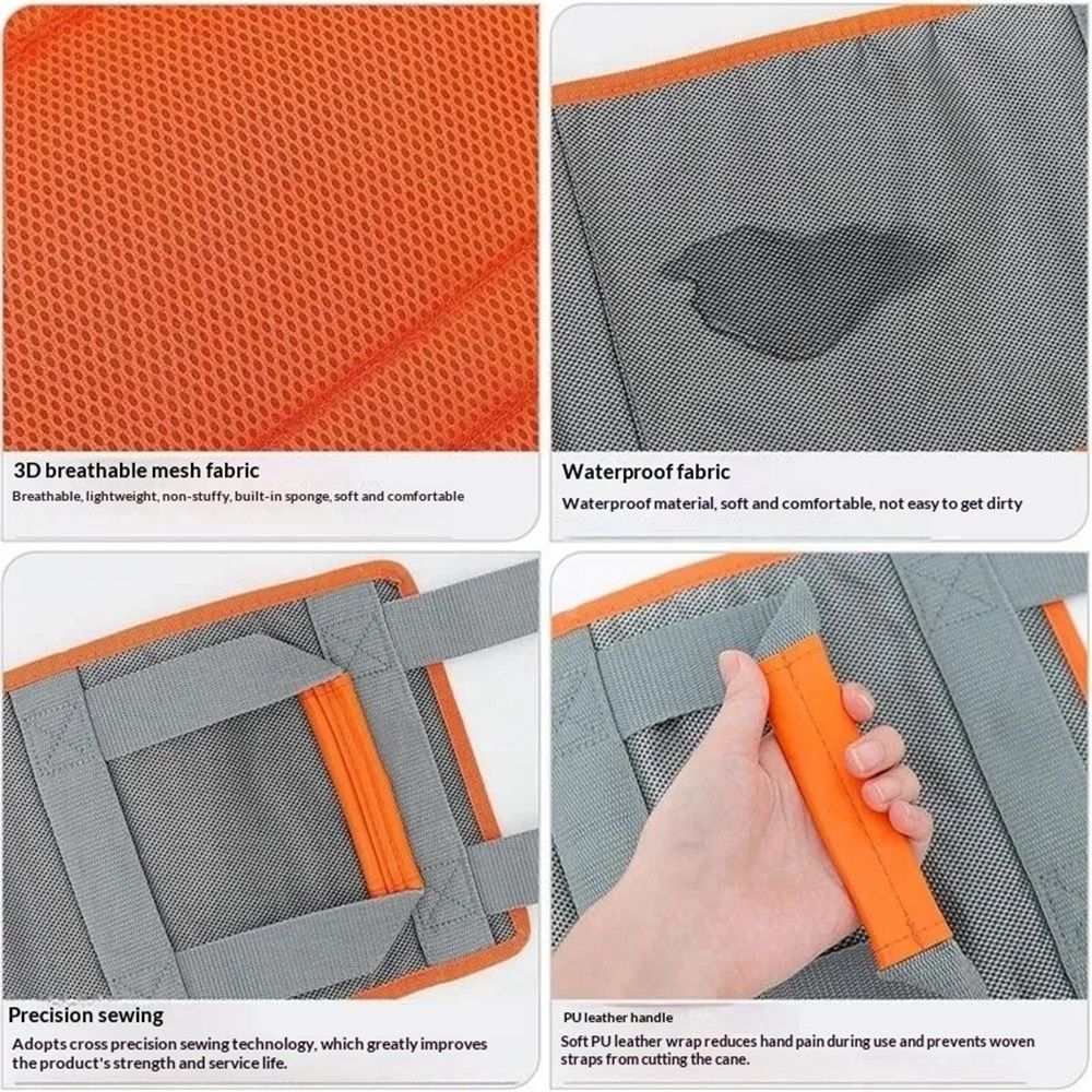 42in padded bed transfer sling with handles for patient mobility and caregiver assistance