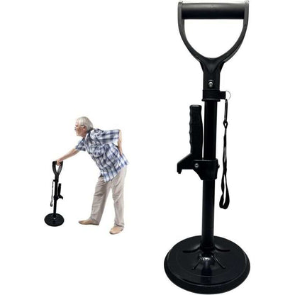 Floor adjustable height standing assist support with hand rest for elderly stability and mobility aid