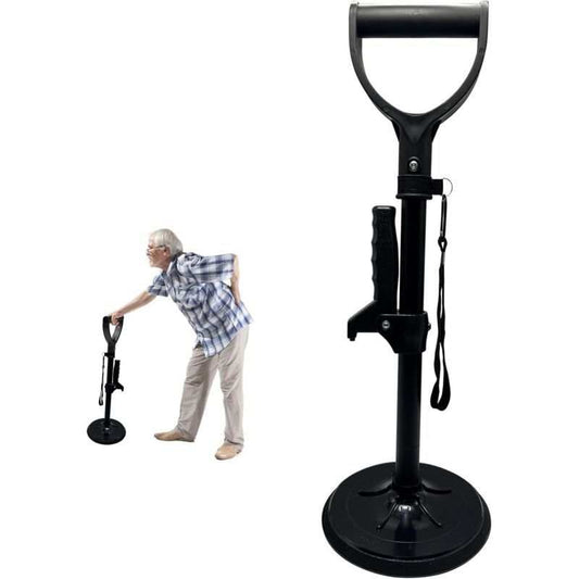 Floor adjustable height standing assist support with hand rest for elderly stability and mobility aid