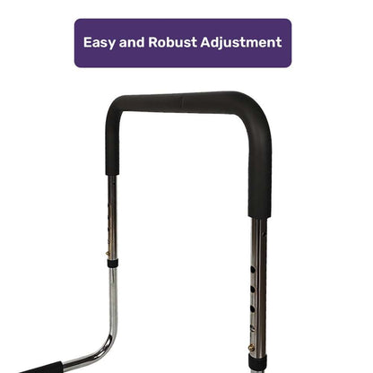 Equipmed Bedside Support Rail adjustable handrail with soft grip and non-slip base for safe bed assistance