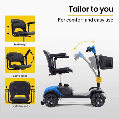 EQUIPMED Electric Mobility Scooter, Portable Folding, SmartRider - Oz Mobility Store