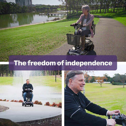EQUIPMED FreeLite+ Mid-Sized Foldable Electric Mobility Scooter, Lithium Battery, Long Range and Easy Charging - Oz Mobility Store