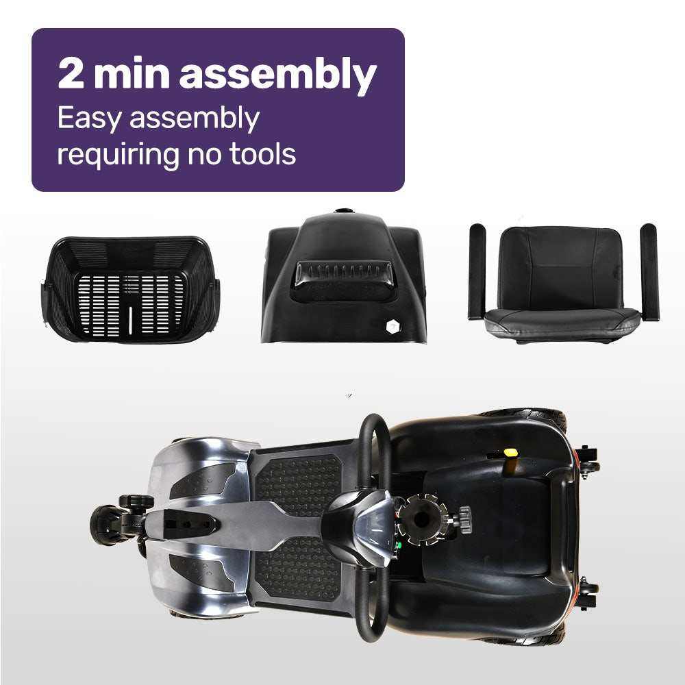 EQUIPMED FreeLite+ Mid-Sized Foldable Electric Mobility Scooter, Lithium Battery, Long Range and Easy Charging - Oz Mobility Store