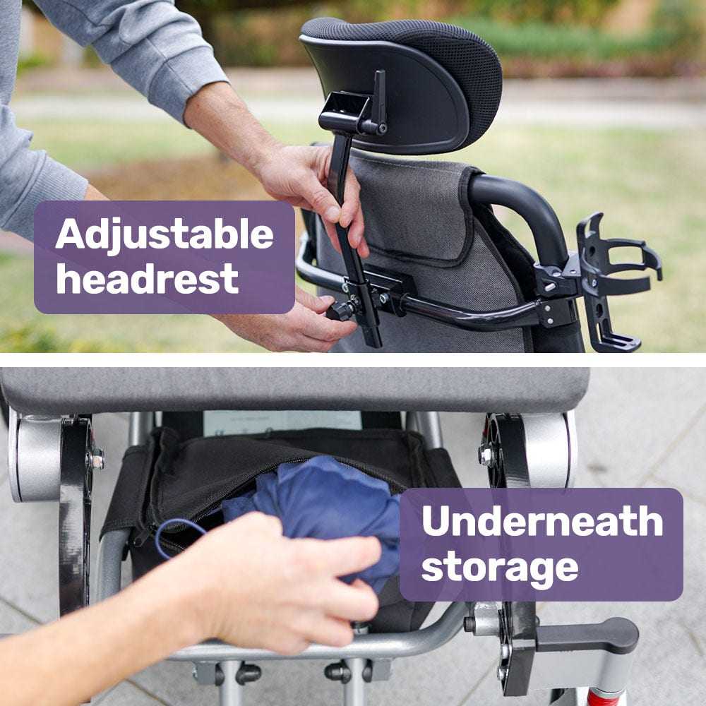 Equipmed Power Electric Wheelchair with alloy frame, lithium battery, remote control, and foldable design in black and silver