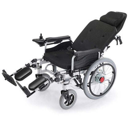 Equipmed Power Electric Wheelchair XL wide seat black with lithium battery and 22" wheels