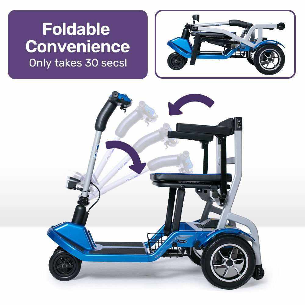 EQUIPMED Ultra-Lightweight Folding Electric Mobility Scooter, 19kg with Battery Removed, Airline Approved, Long Range, Brushless Motor, Portable - Oz Mobility Store