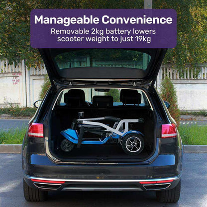 EQUIPMED Ultra-Lightweight Folding Electric Mobility Scooter, 19kg with Battery Removed, Airline Approved, Long Range, Brushless Motor, Portable - Oz Mobility Store