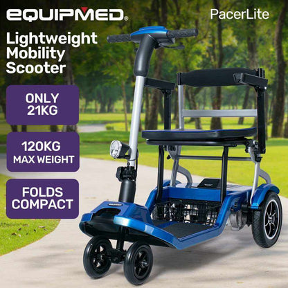 EQUIPMED Ultra-Lightweight Folding Electric Mobility Scooter, 19kg with Battery Removed, Airline Approved, Long Range, Brushless Motor, Portable - Oz Mobility Store