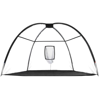 Everfit 3.5m portable black golf practice net with large target and stable fiberglass frame