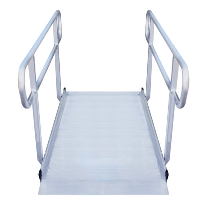 Kartrite 6ft portable aluminium wheelchair ramp with handrails and non-slip surface for mobility access
