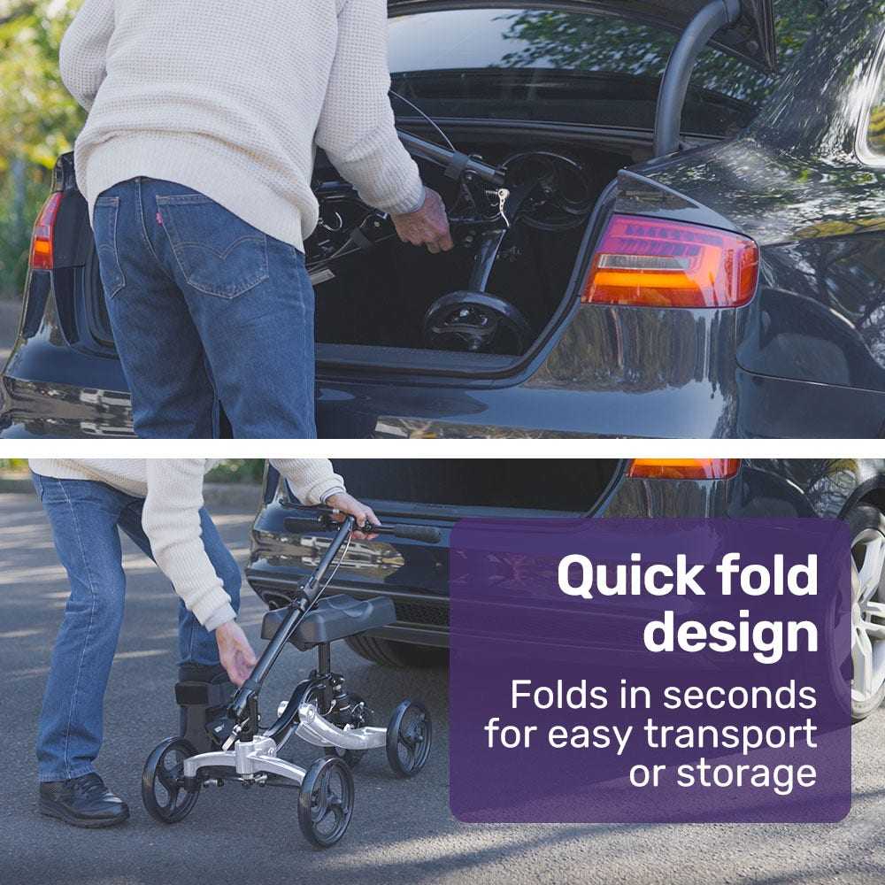 Equipmed Premium Rollator with foldable alloy frame, suspension, disc brakes, adjustable handlebar, and puncture-proof wheels for mobility and recovery.