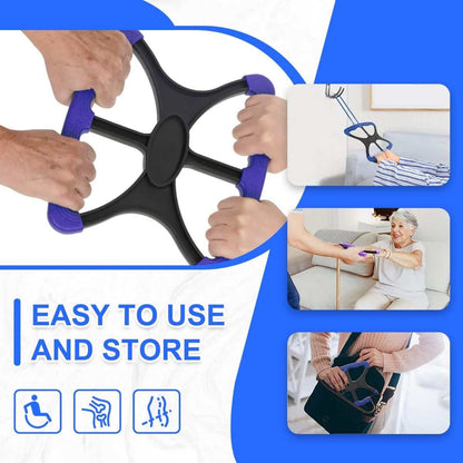 Purple lift assist for elderly with no-slip grip handles and standing aid support