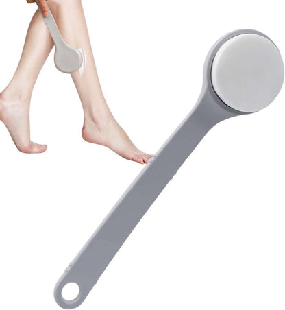 Ergonomic lotion application aid with long handle and anti-slip grip for easy back application