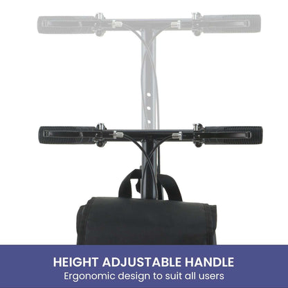 Orthonica Foldable Steel Knee Scooter Mobility Walker with 10-Inch Wheels Height Adjustable Storage Bag 136kg - Oz Mobility Store