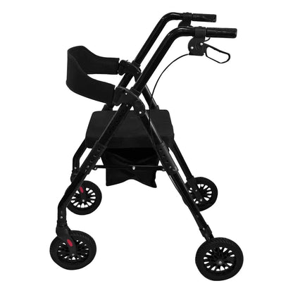 Orthonica Foldable Steel Rollator Walker with Adjustable Seat, 8 All-Terrain Wheels, Bag - 136kg Capacity - Oz Mobility Store
