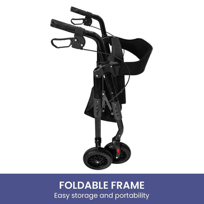 Orthonica Foldable Steel Rollator Walker with Adjustable Seat, 8 All-Terrain Wheels, Bag - 136kg Capacity - Oz Mobility Store