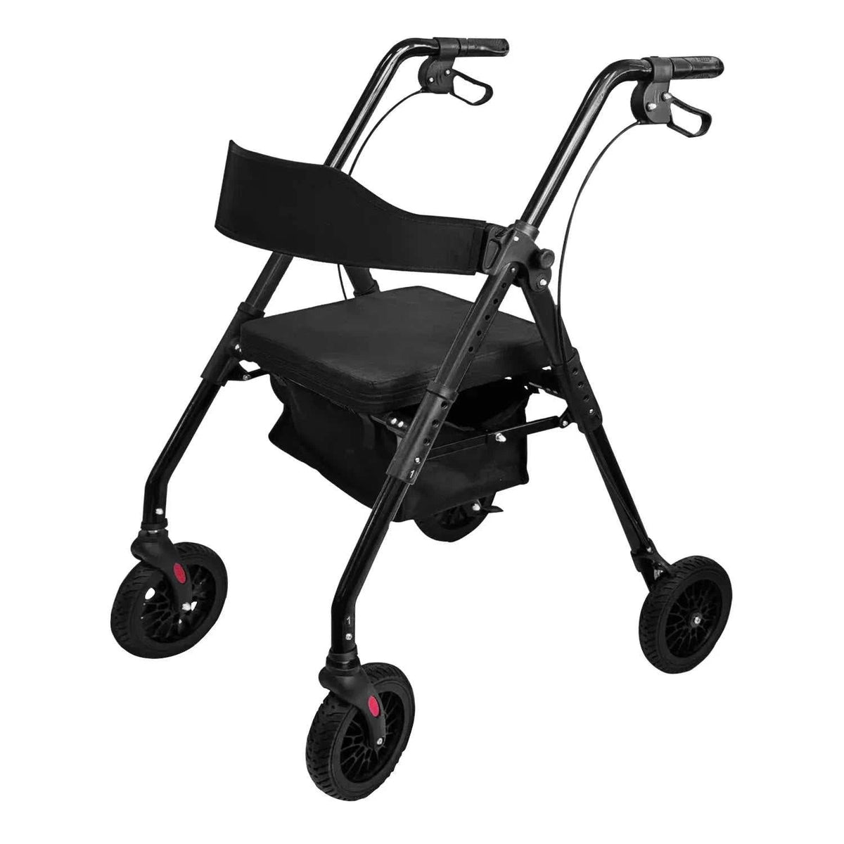 Orthonica Foldable Steel Rollator Walker with Adjustable Seat, 8 All-Terrain Wheels, Bag - 136kg Capacity - Oz Mobility Store