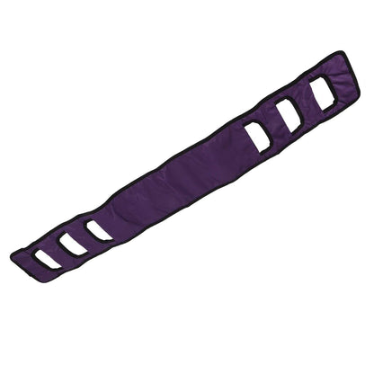 Purple patient transfer sling gait belt with padded handles for elderly mobility aid