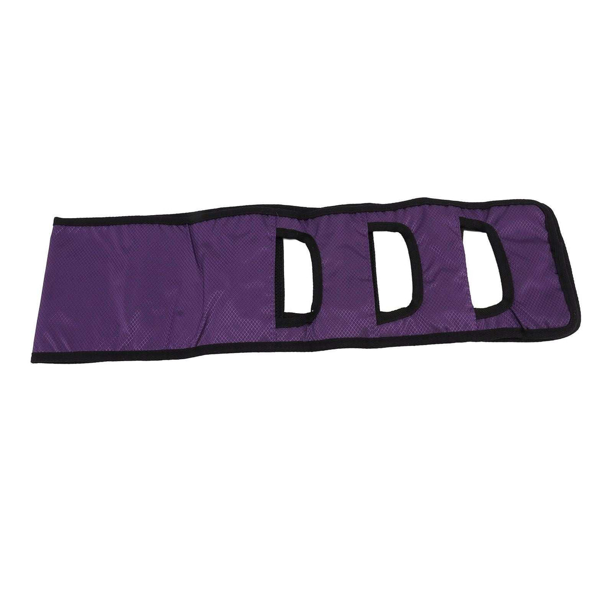 Purple padded patient transfer sling gait belt with adjustable handles for elderly mobility aid