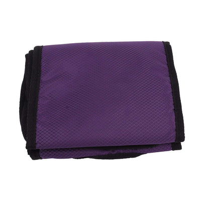 Purple padded patient transfer sling gait belt with adjustable handles and breathable mesh for elderly mobility aids