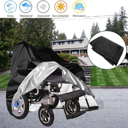 Waterproof universal wheelchair cover 130x115x75 cm with adjustable drawstring and UV protection