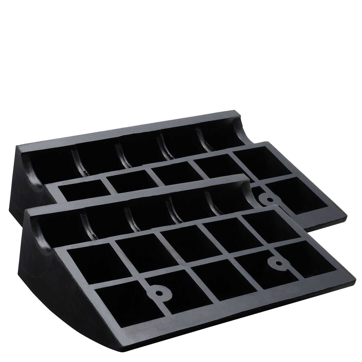 Heavy-duty rubber curb ramp 2 pack with 15.2 cm rise and 15 tons load capacity