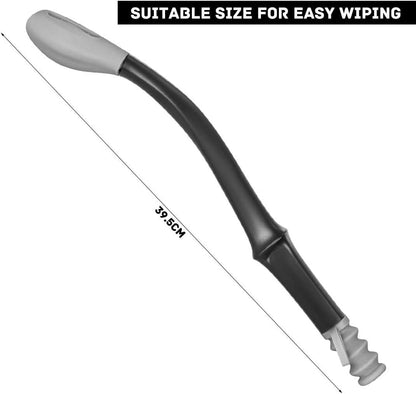 15-inch long handle toilet aids tool with silicone head for easy wiping assistance
