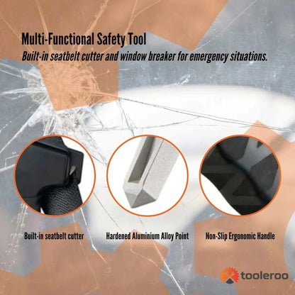 Tooleroo Car Cane Handle 3-in-1 Handy Grip attached to car door latch for easy vehicle entry and exit