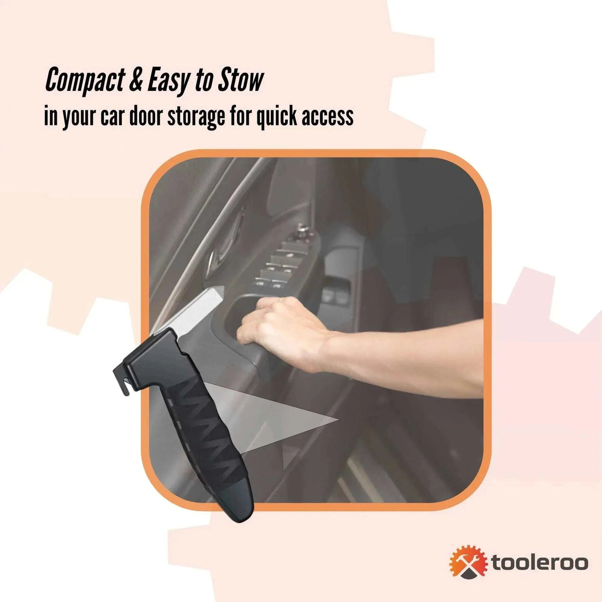 Tooleroo Car Cane Handle 3-in-1 lightweight mobility aid grips car door latch for safe vehicle entry and exit