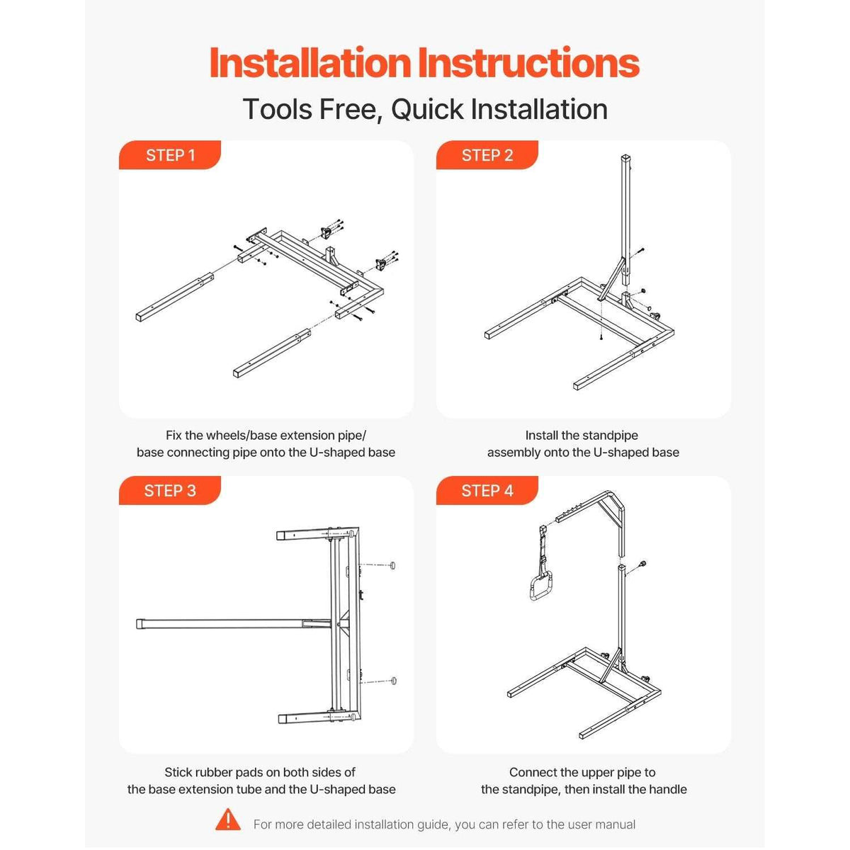 Height-adjustable trapeze bar for bed mobility with wheels and 300lbs capacity for elderly and disabled care