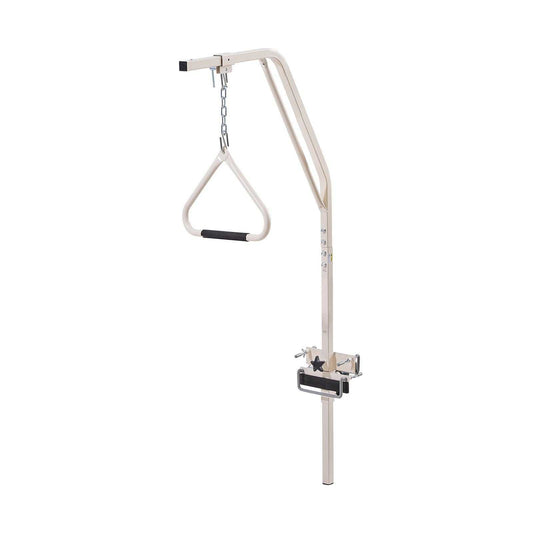 Trapeze bar for bed mobility with clamps and adjustable chain for elderly and disabled support